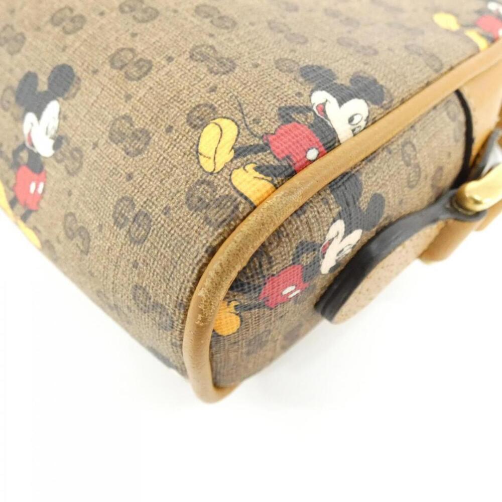 Gucci Disney Mickey Mouse shoulder bag GG supreme leather Brown - Picture 3 of 7
